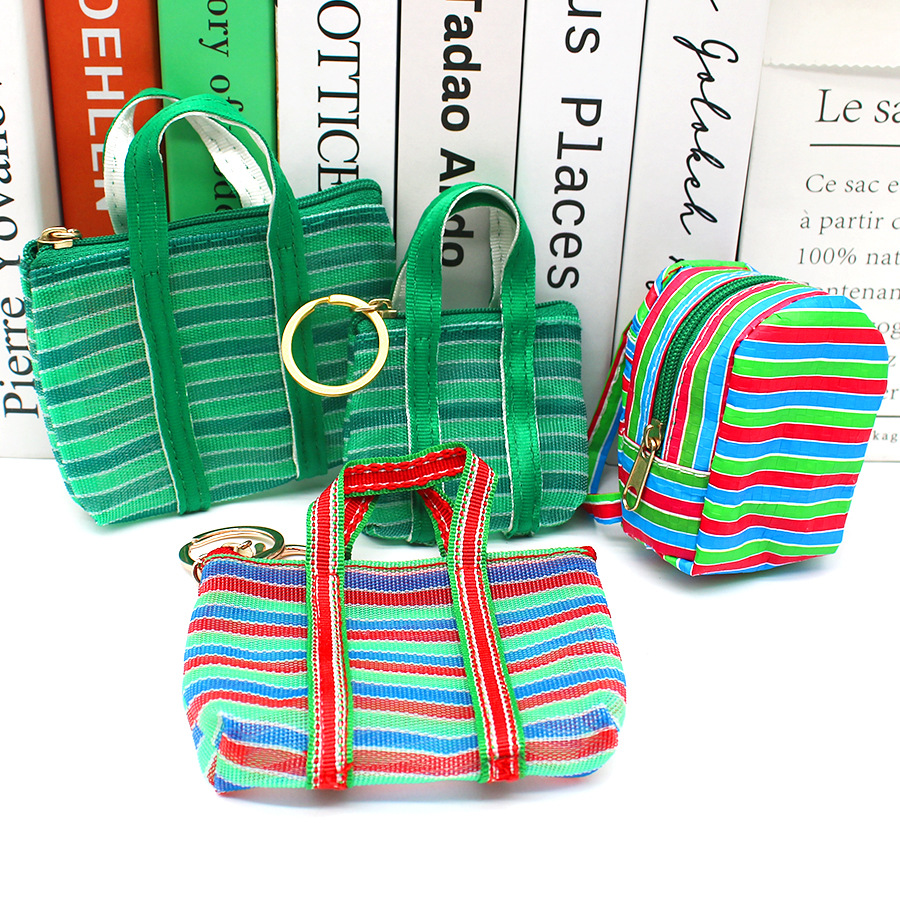 Mini Backpack Purse - 1ชิ้นพวงกุญแจตกข่ายสำหรับตกปลากระเป๋าตะกร้าผักกระเป๋าเงินใส่เหรียญขนาดเล็กจี้กระเป๋าสตางค์กระเป๋าทอจี้กระเป๋าเป้สะพายหลังขนาดเล็กขายส่ง