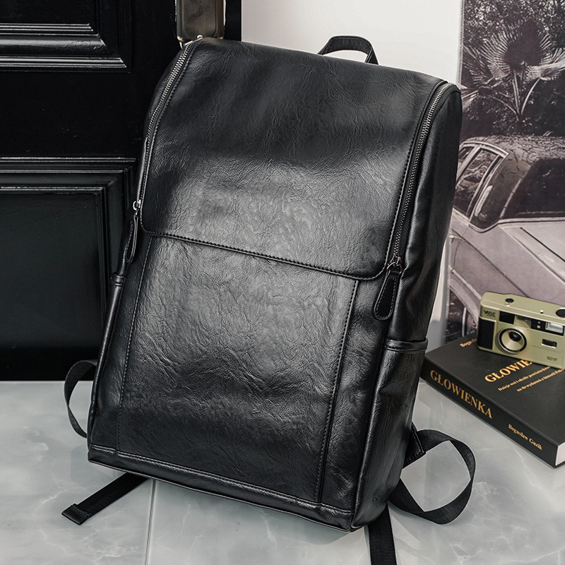 กระเป๋าเป้สะพายหลังสีทึบดีไซน์ - Leather Backpack Vintage บทวิจารณ์และราคา
